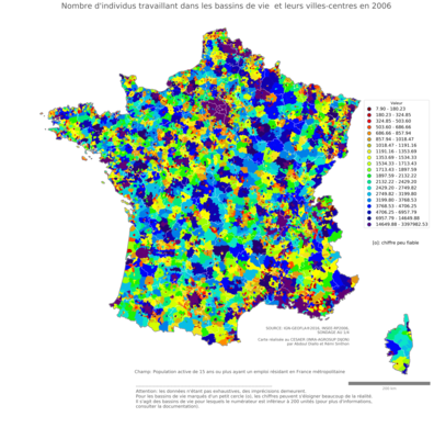 Nombre d'individus au lieu de travail - bv2006
Mots-clés: effectif;lieu de travail;bassins de vie