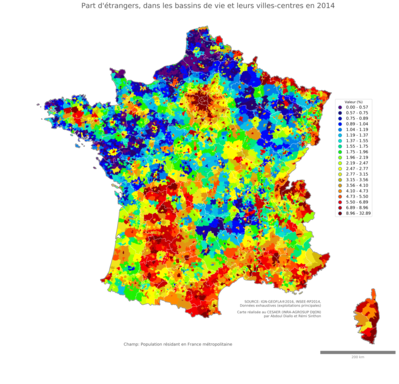 Part d'étrangers - bv2014
Mots-clés: immigration;classes populaires;bassins de vie