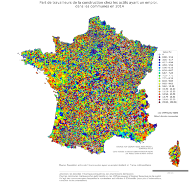 Part de travailleurs de la construction chez les actifs ayant un emploi - com2014
Mots-clés: secteur d-activité;communes